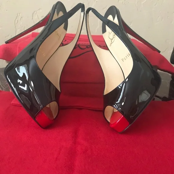 ❤️ NEW ❤️Christian Louboutin No Prive Slingback Black EU38 - Picture 10 of 14